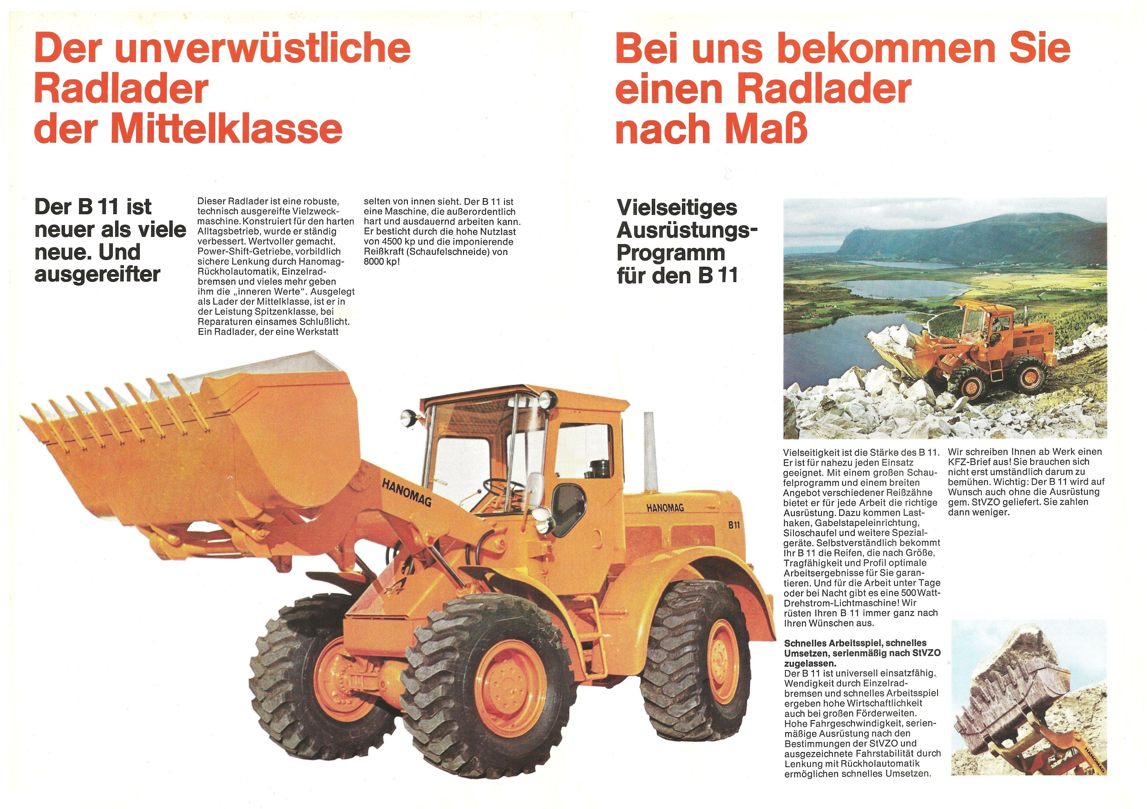 Hanomag B11 Brochure